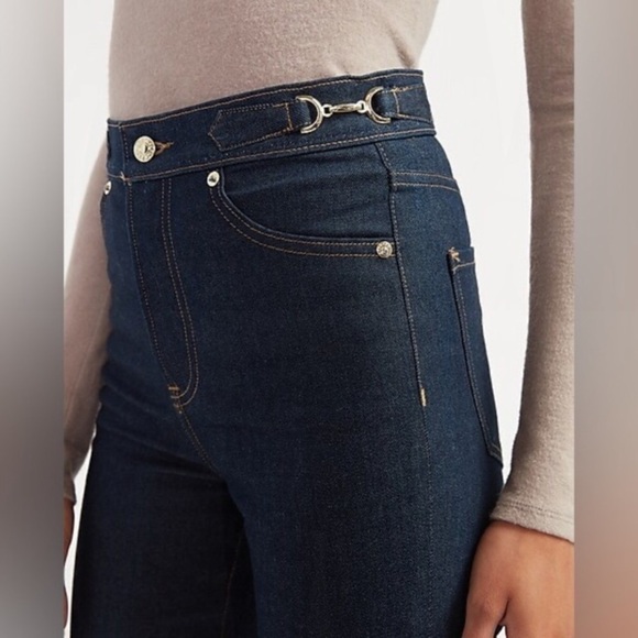 NWT! Super High Waisted Side Buckle Mom Jeans - Size 2 - Picture 3 of 7